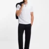 Jacquard-pattern polo shirt in mercerised cotton Jacquard-pattern polo shirt in mercerised cotton