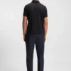 Jacquard-pattern polo shirt in mercerised cotton Jacquard-pattern polo shirt in mercerised cotton