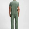 Jacquard-pattern polo shirt in mercerised cotton Jacquard-pattern polo shirt in mercerised cotton