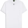 Jacquard-pattern polo shirt in mercerised cotton Jacquard-pattern polo shirt in mercerised cotton