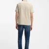 Jacquard-pattern polo shirt with Johnny collar