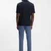 Jacquard-pattern polo shirt with Johnny collar