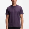 Jacquard-pattern T-shirt in cotton