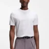 Jacquard-pattern T-shirt in cotton