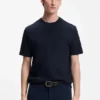 Jacquard-pattern T-shirt in cotton