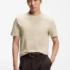 Jacquard-pattern T-shirt in cotton