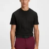 Jacquard-pattern T-shirt in cotton