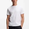 Jacquard-pattern T-shirt in cotton