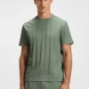 Jacquard-pattern T-shirt in cotton