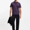 Jacquard-pattern T-shirt in cotton