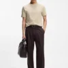 Jacquard-pattern T-shirt in cotton