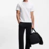 Jacquard-pattern T-shirt in cotton