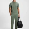 Jacquard-pattern T-shirt in cotton