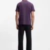 Jacquard-pattern T-shirt in cotton