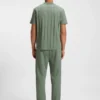 Jacquard-pattern T-shirt in cotton