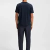 Jacquard-pattern T-shirt in cotton