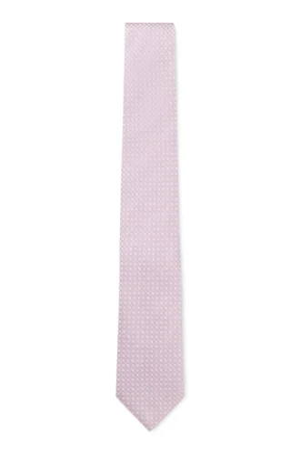 Jacquard-pattern tie in a silk blend