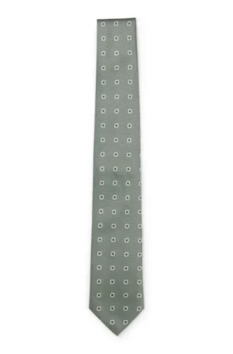 Jacquard-pattern tie in a silk blend