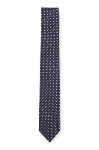Jacquard-pattern tie in a silk blend