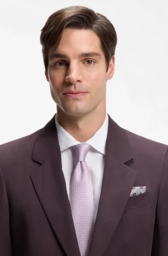 Jacquard-pattern tie in a silk blend