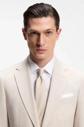 Jacquard-pattern tie in a silk blend