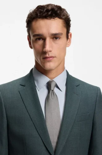 Jacquard-pattern tie in a silk blend