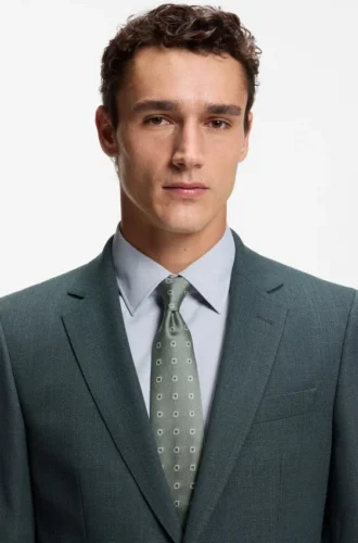 Jacquard-pattern tie in a silk blend