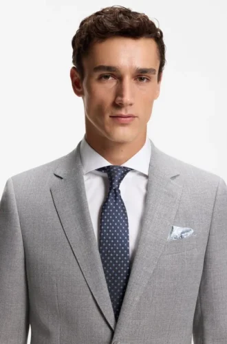 Jacquard-pattern tie in a silk blend