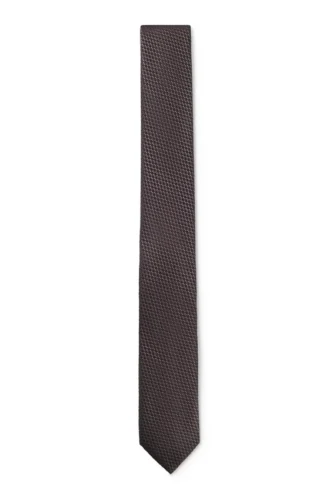 Jacquard-pattern tie in silk