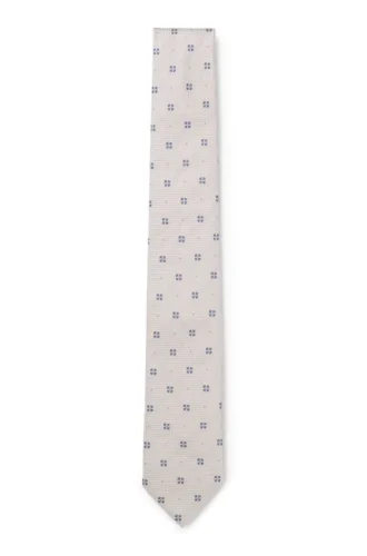 Jacquard-pattern tie in silk