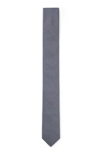 Jacquard-pattern tie in silk