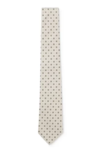 Jacquard-pattern tie in silk