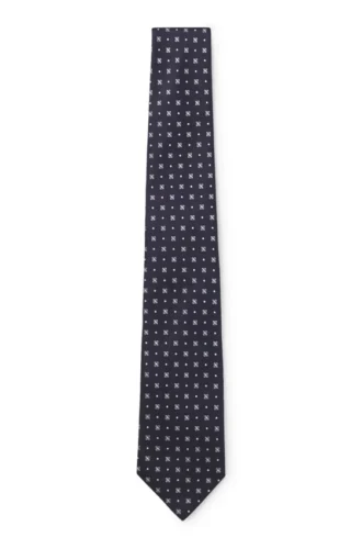 Jacquard-pattern tie in silk