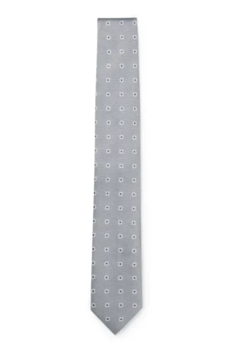 Jacquard-pattern tie in silk