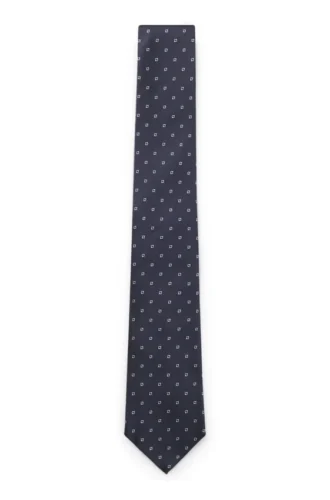 Jacquard-pattern tie in silk