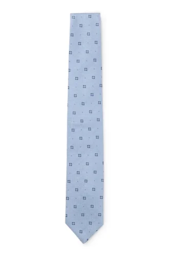 Jacquard-pattern tie in silk