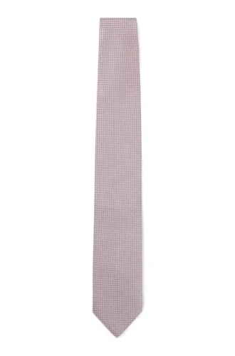 Jacquard-pattern tie in silk
