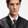 Jacquard-pattern tie in silk