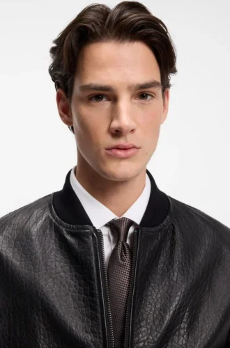Jacquard-pattern tie in silk