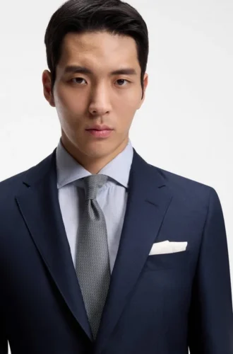 Jacquard-pattern tie in silk