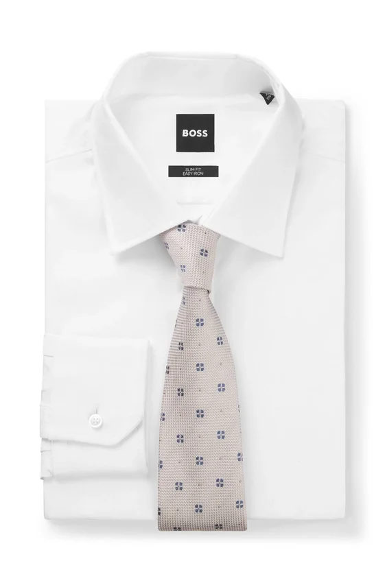 Jacquard-pattern tie in silk Jacquard-pattern tie in silk