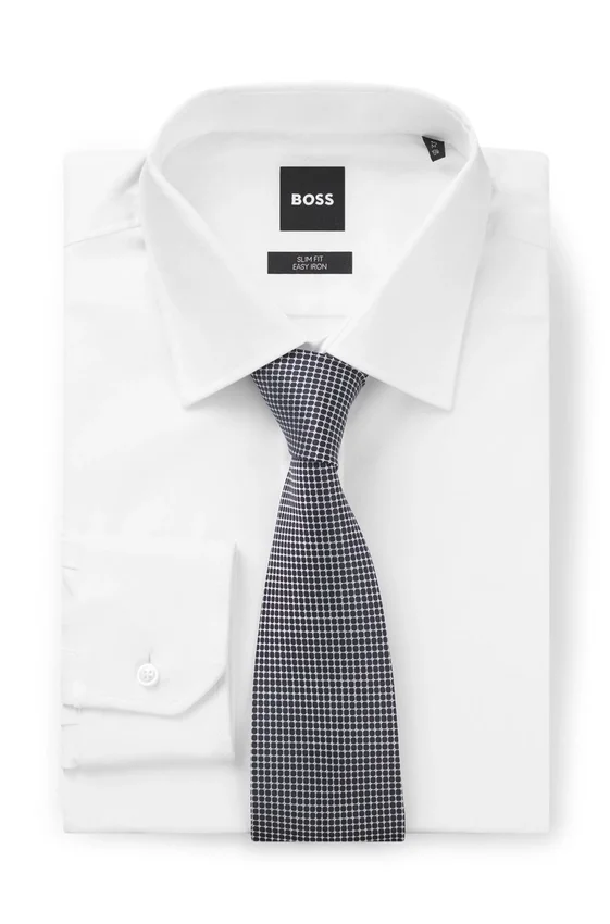 Jacquard-pattern tie in silk Jacquard-pattern tie in silk