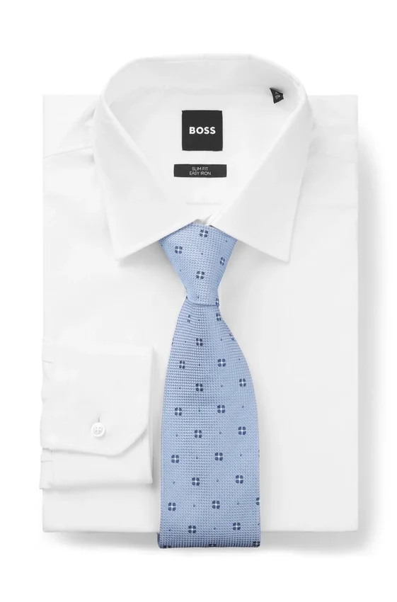 Jacquard-pattern tie in silk Jacquard-pattern tie in silk