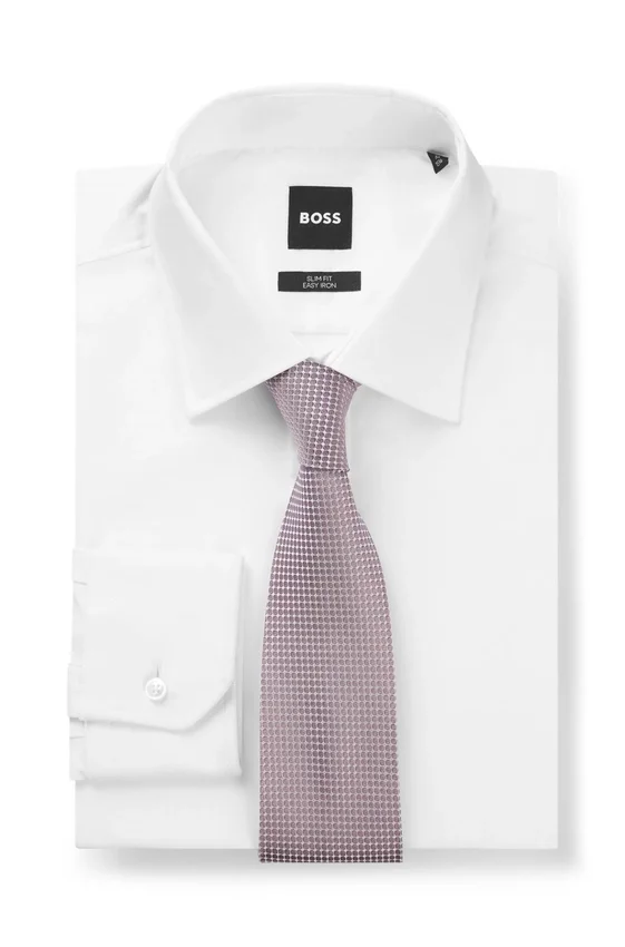 Jacquard-pattern tie in silk Jacquard-pattern tie in silk
