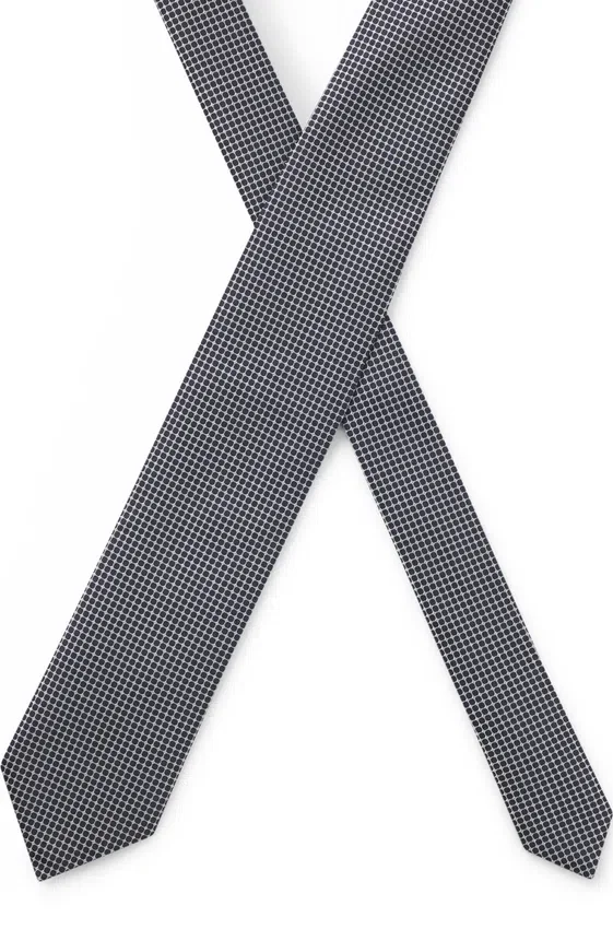 Jacquard-pattern tie in silk Jacquard-pattern tie in silk