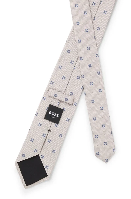 Jacquard-pattern tie in silk Jacquard-pattern tie in silk