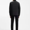Jacquard-structure T-shirt in mercerised cotton