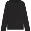 Jacquard-structure T-shirt in mercerised cotton
