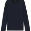 Jacquard-structure T-shirt in mercerised cotton
