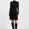 Jersey dress with feathered plissé pleats Jersey dress with feathered plissé pleats